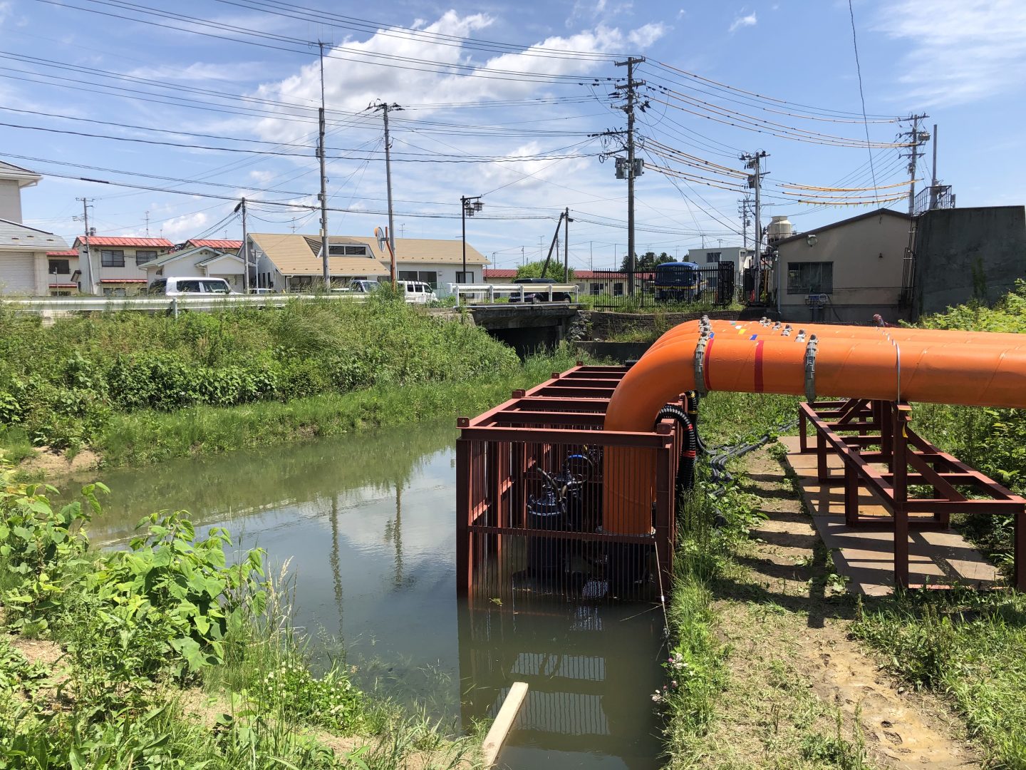 【豪雨対策】仮設排水ポンプ設備<br>（レンタル）