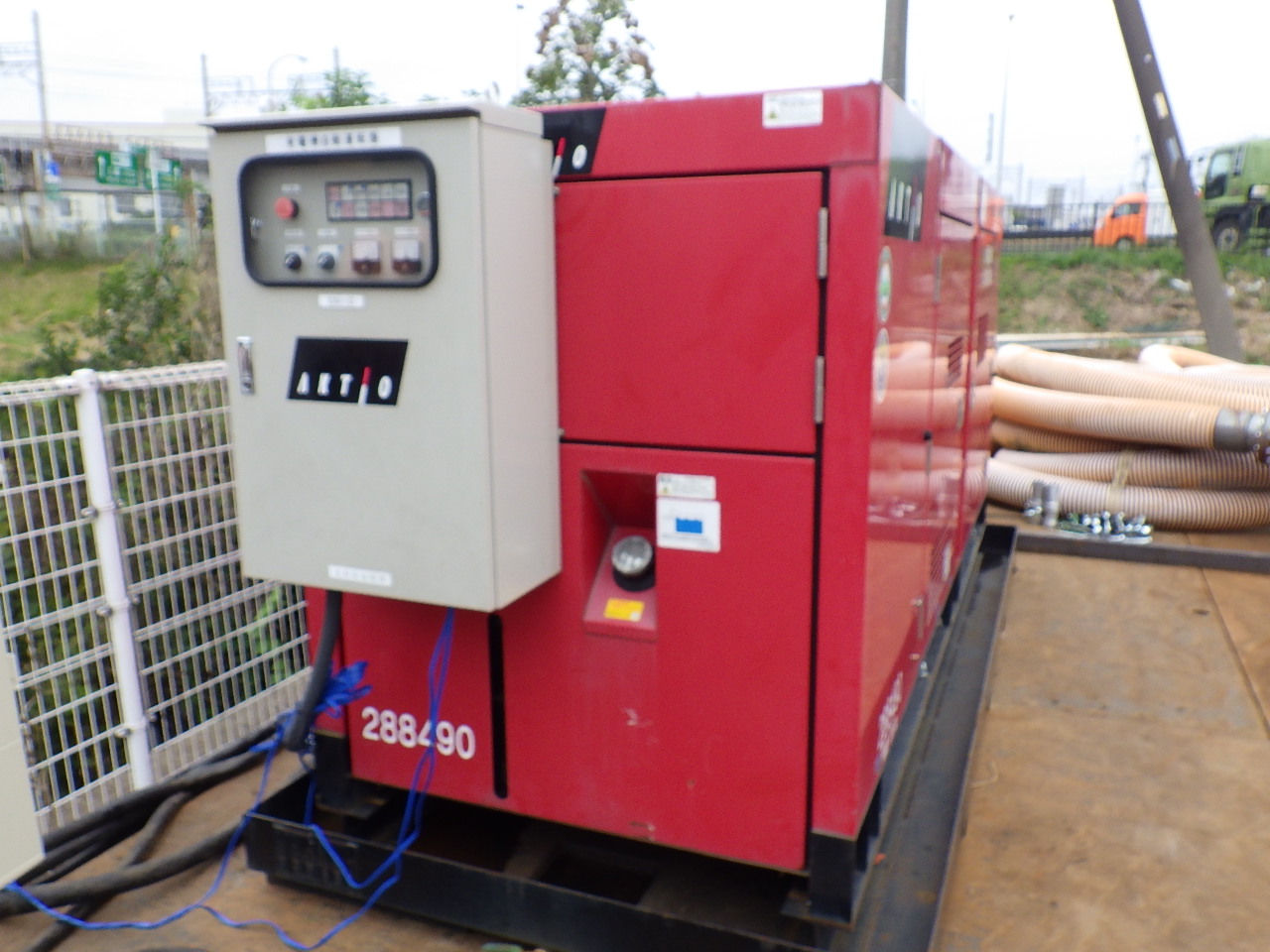 【豪雨対策】常設ポンプ修繕に伴う仮設排水ポンプ設備（レンタル）　　☝さらに詳細は写真をクリック☝